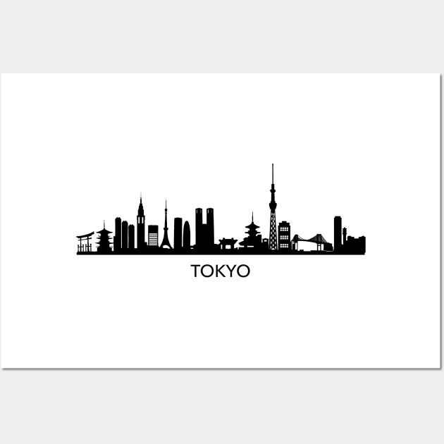 Tokyo Skyline Wall Art by Elenia Design